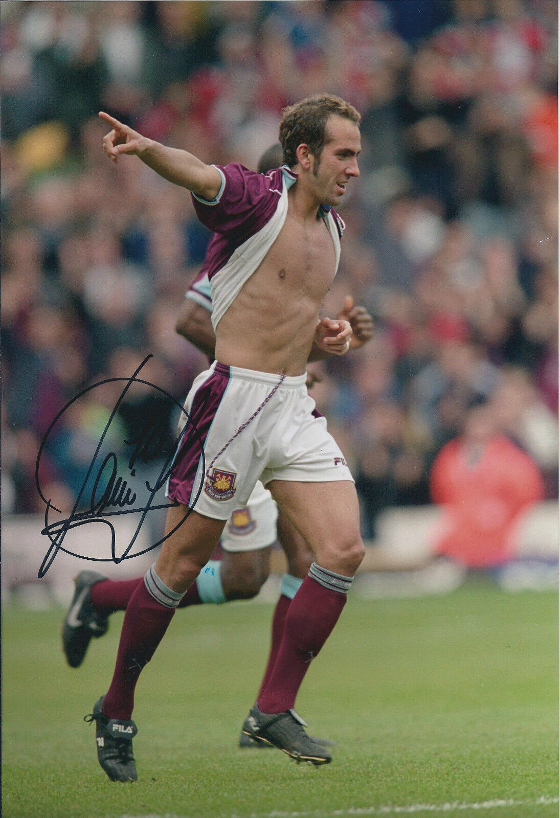 Paolo DI CANIO SIGNED Autograph West Ham United Legend 12x8 Photo Poster painting AFTAL COA RARE