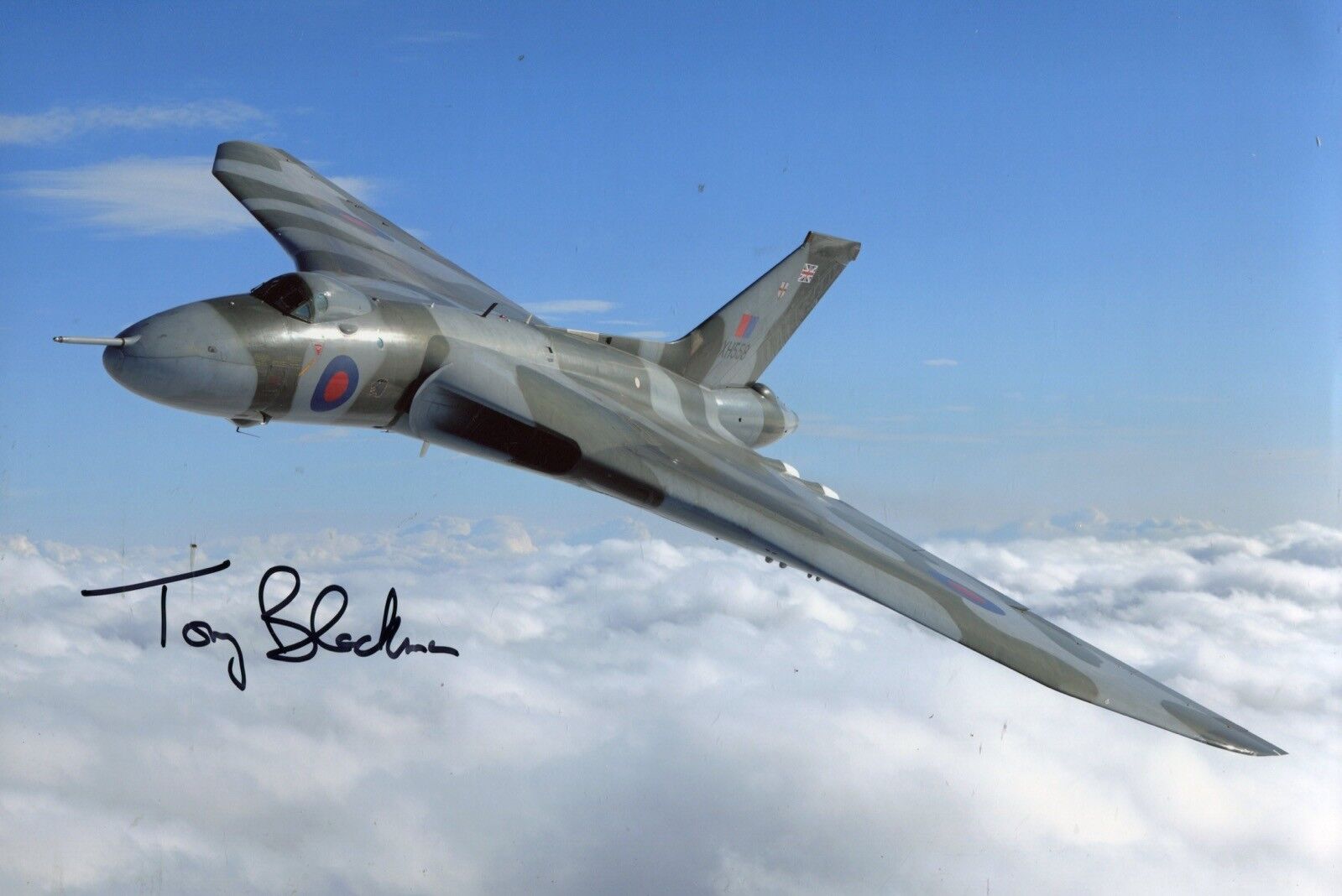 Avro Vulcan chief test pilot Tony Blackman signed Photo Poster painting UACC DEALER SIGNING