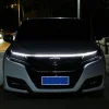 Car Hood LED Light Bar New Start Scanning Streamer Light Hood Light Center Grid Atmosphere Light Hood Light Super Bright Light Guide Light