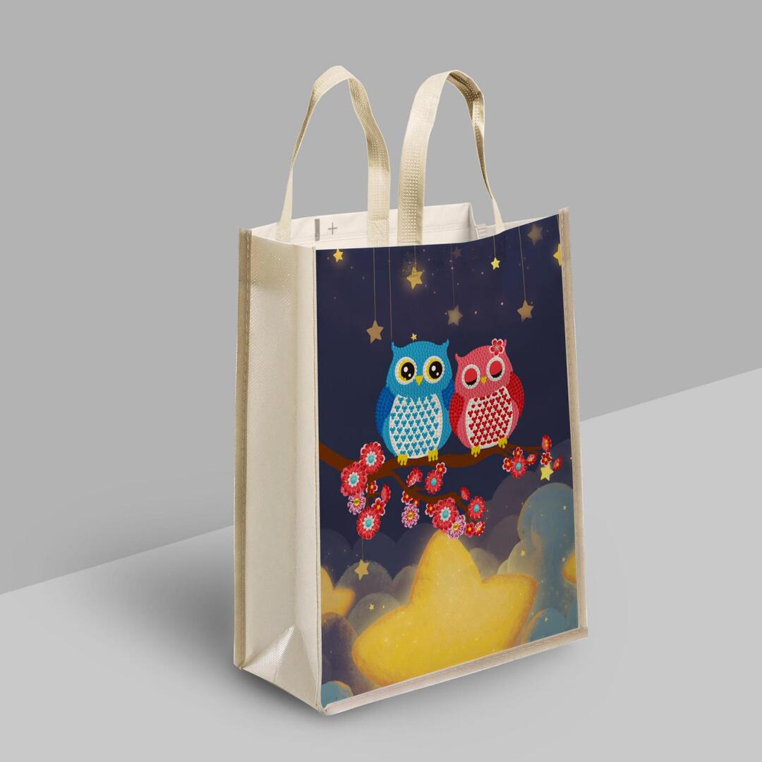 

Couple Owls - 5D DIY Craft Eco-friendly Bag, 501 Original