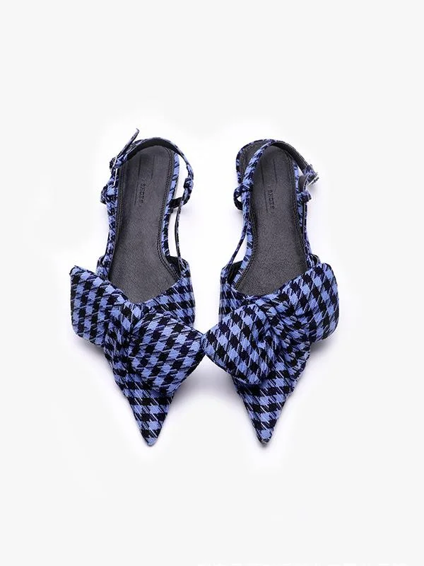 Fashion women's flat shoes with bow sandals