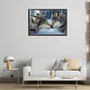 (60*40cm)Snow Wolf - Round AB Drill Diamond Painting