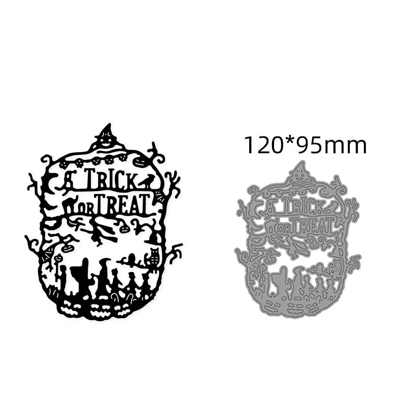 Metal Cutting Dies Halloween Magic Witch 2021 New Craft Dies Stencils Dies For DIY Scrapbooking Paper photo Cards Embossing Dies