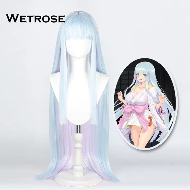 [Wetrose] In Stock Yuki Onna Yuki Hime 美少女万華鏡異聞 雪おんな Game Kimono Cosplay Costume Wig Full Set