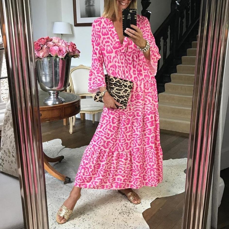 Le Pink Chic Leopard Print Dress