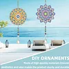 2Pcs Diamond Painting Acrylic Double Sided Mandala Wind Chime Suncatcher with Crystal Hanging Pendant