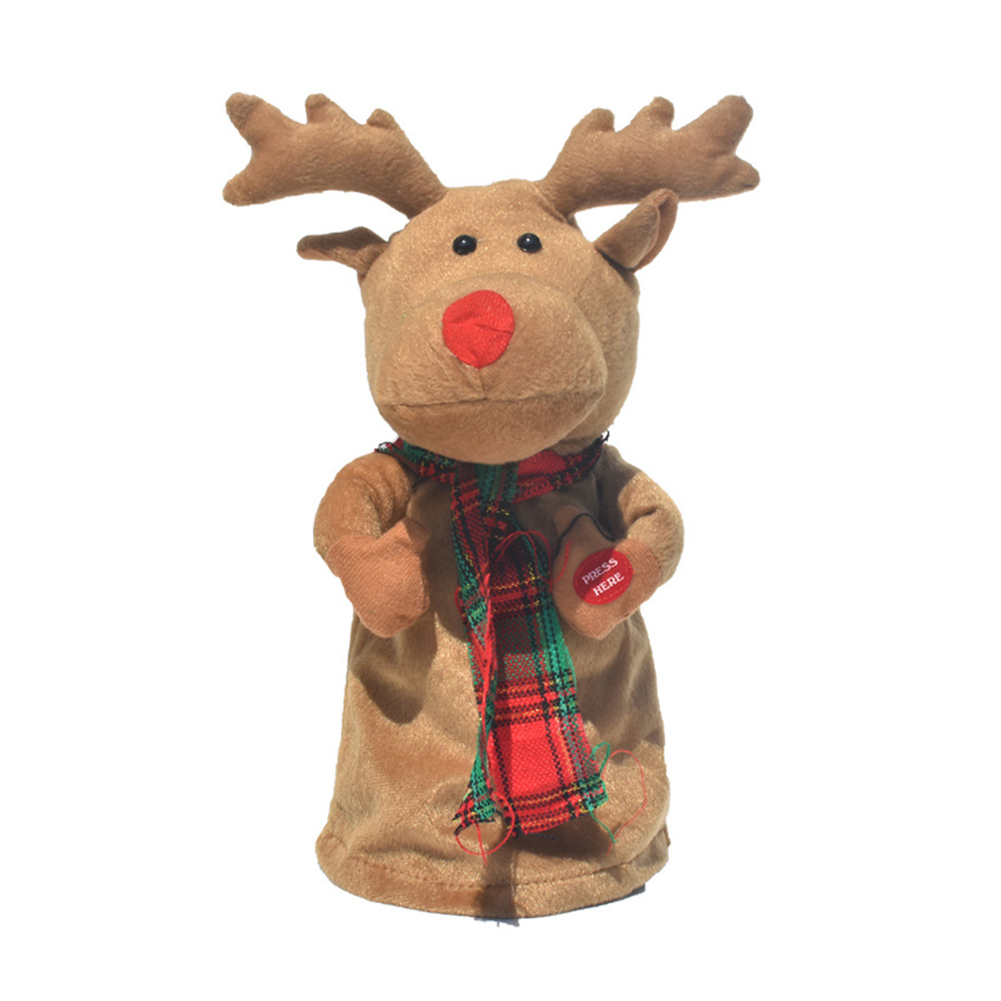 

Electric Dancing Reindeer Christmas Elk Plush Doll with Music Children Toys, 501 Original