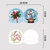 (US Only)10PCS DIY Xmas Crystal Ball Diamond Painting Greeting Card Set for Festivals