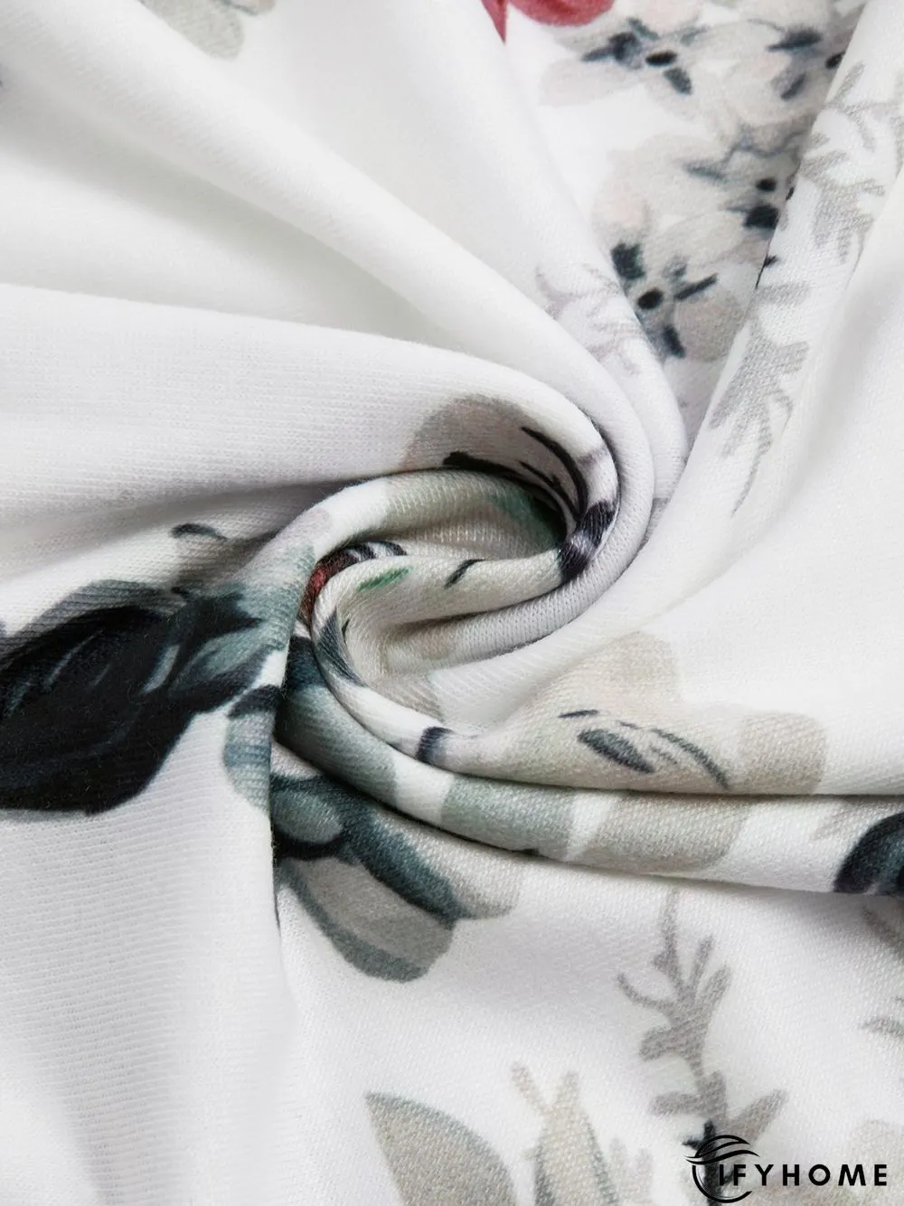 Floral Sleeveless V neck Casual Knit Tunic Tank | IFYHOME