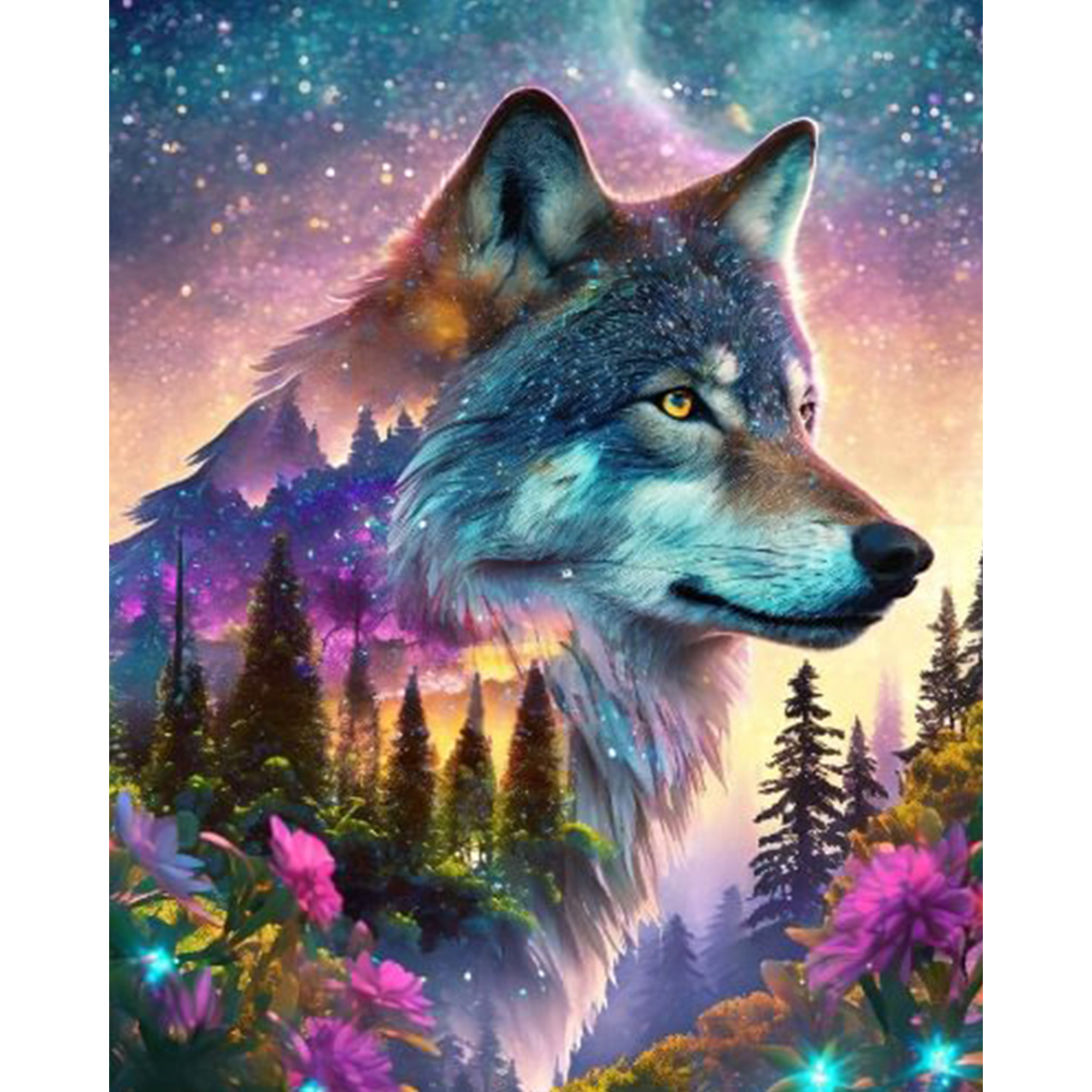 Wolf 40*50cm(canvas) full round drill diamond painting