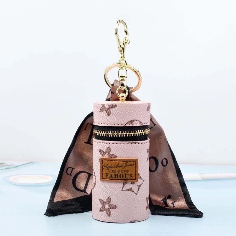 Modern Style Geometric Pu Leather Metal Women’s Bag Pendant Keychain 1 Piece