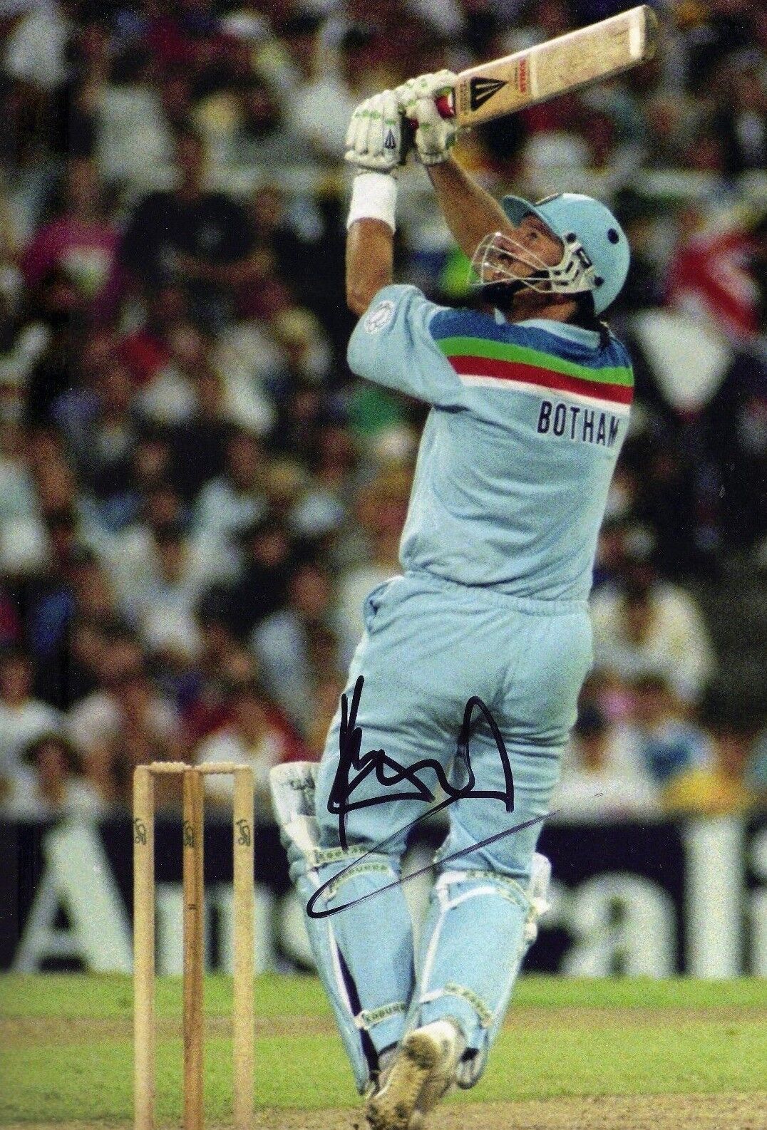 Ian Botham Signed 12X8 Photo Poster painting England Cricket Legend AFTAL COA (2587)