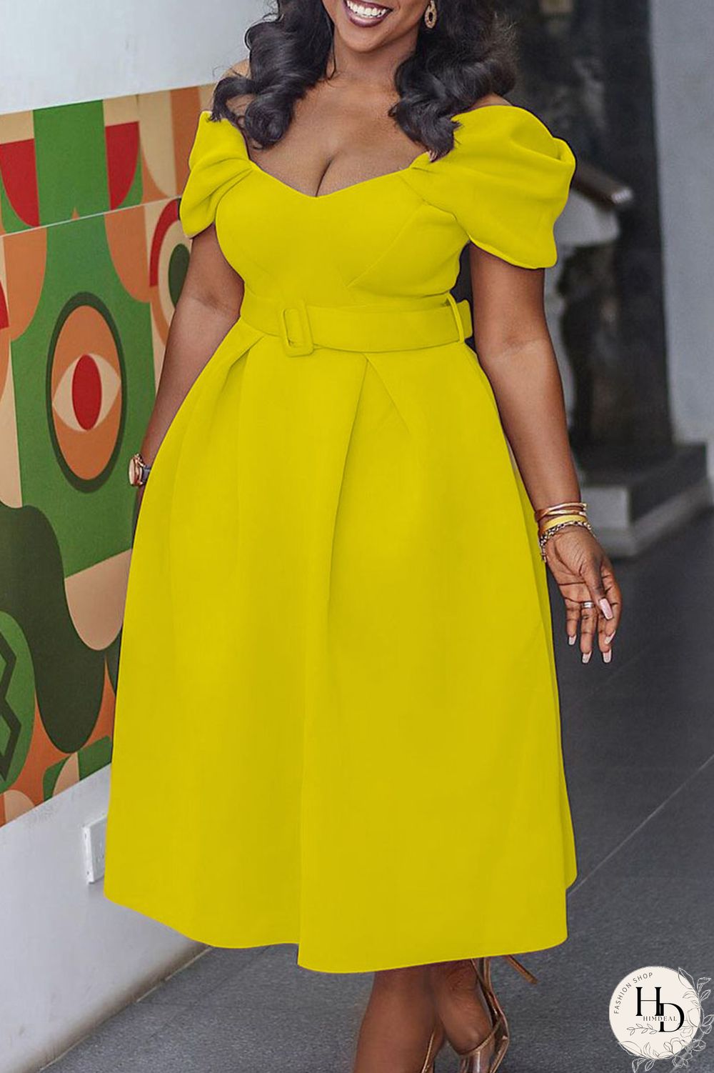 White Fashion Celebrities Solid Split Joint V Neck A Line Dresses