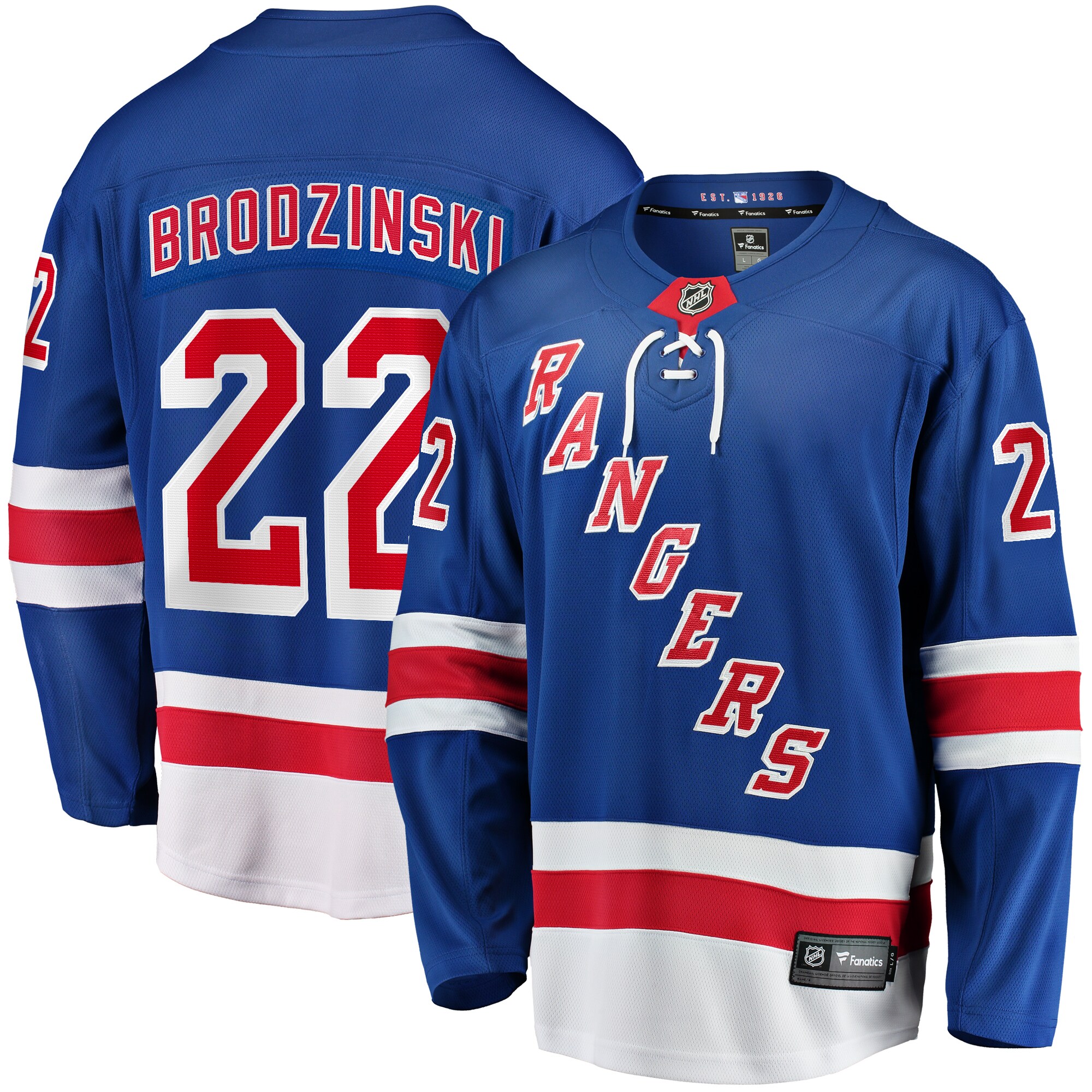 Jonny Brodzinski New York Rangers Fanatics Home Premier Breakaway   Jersey &ndash; Blue mysite