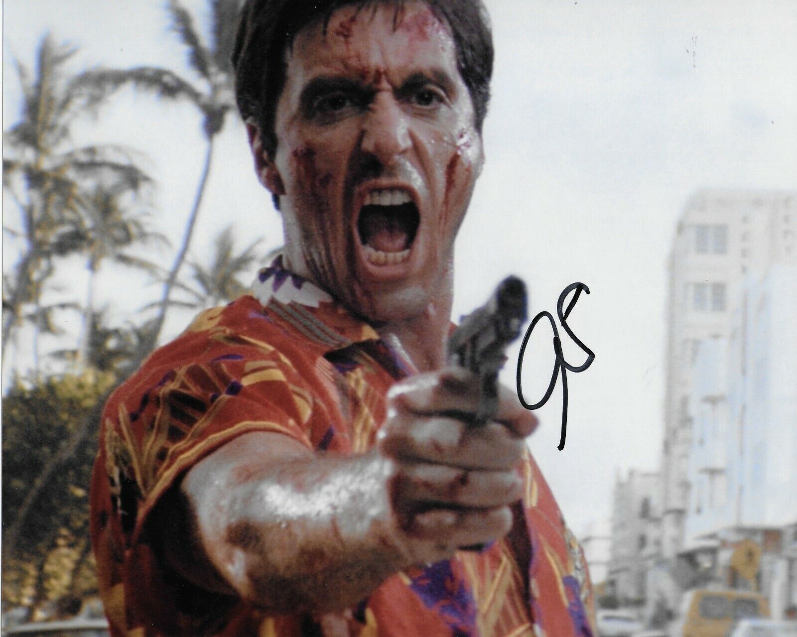 Al Pacino Scarface Original Autographed 8X10 Photo Poster painting