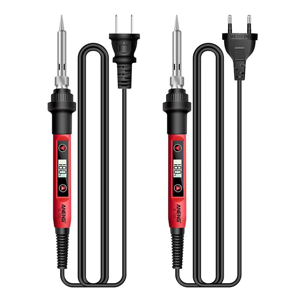 

16pcs Digital 60W Electric Soldering Iron Kit Adjustable Temperature Heater, Us plug, 501 Original