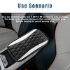 Car Center Console Cover, Universal Leather Waterproof Armrest Seat Box Cover Protector, Comfortable Car Decor Accessories Fit for Most Cars, Vehicles, SUVs-White