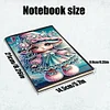 50 Pages A5 Special Shaped Elf Girl 5D DIY Mosaic Drill Notebook Craft Kit