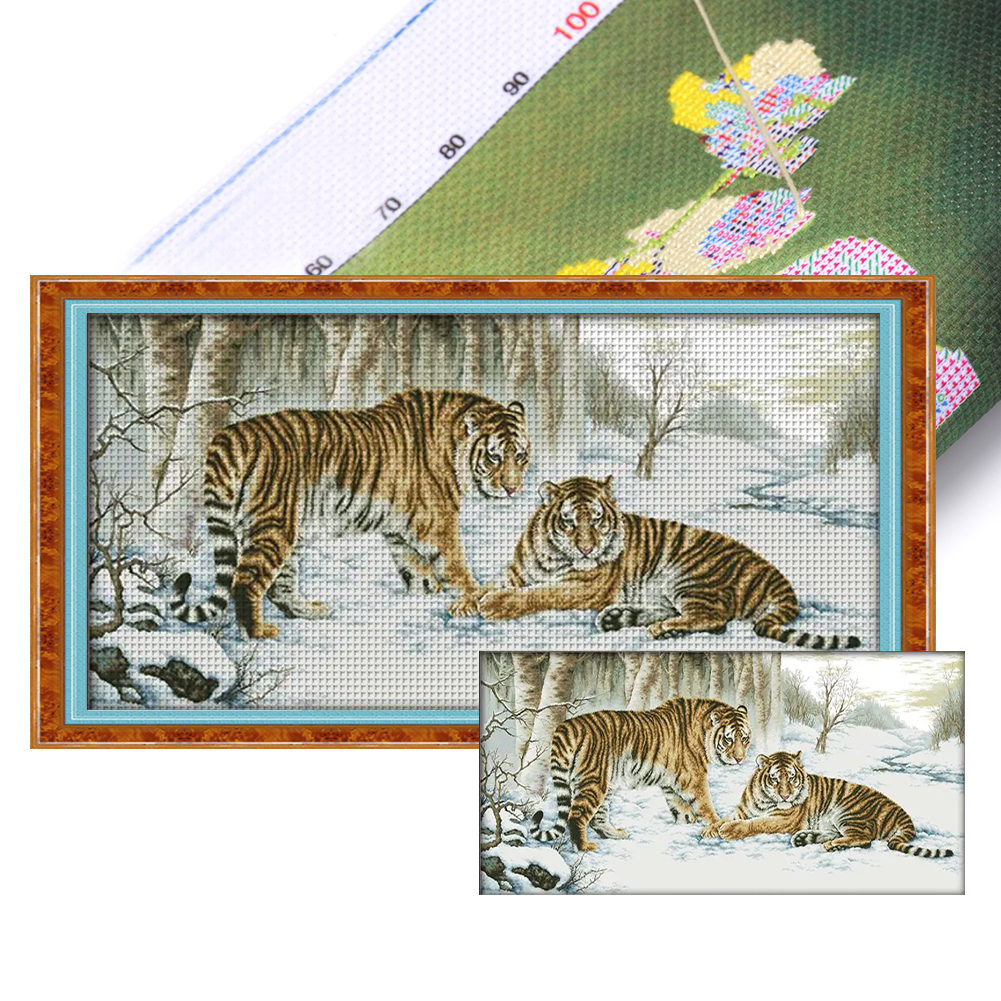 14CT 2-Strand Counted Cross Stitch Bookmark Double-sided Embroidery Kits