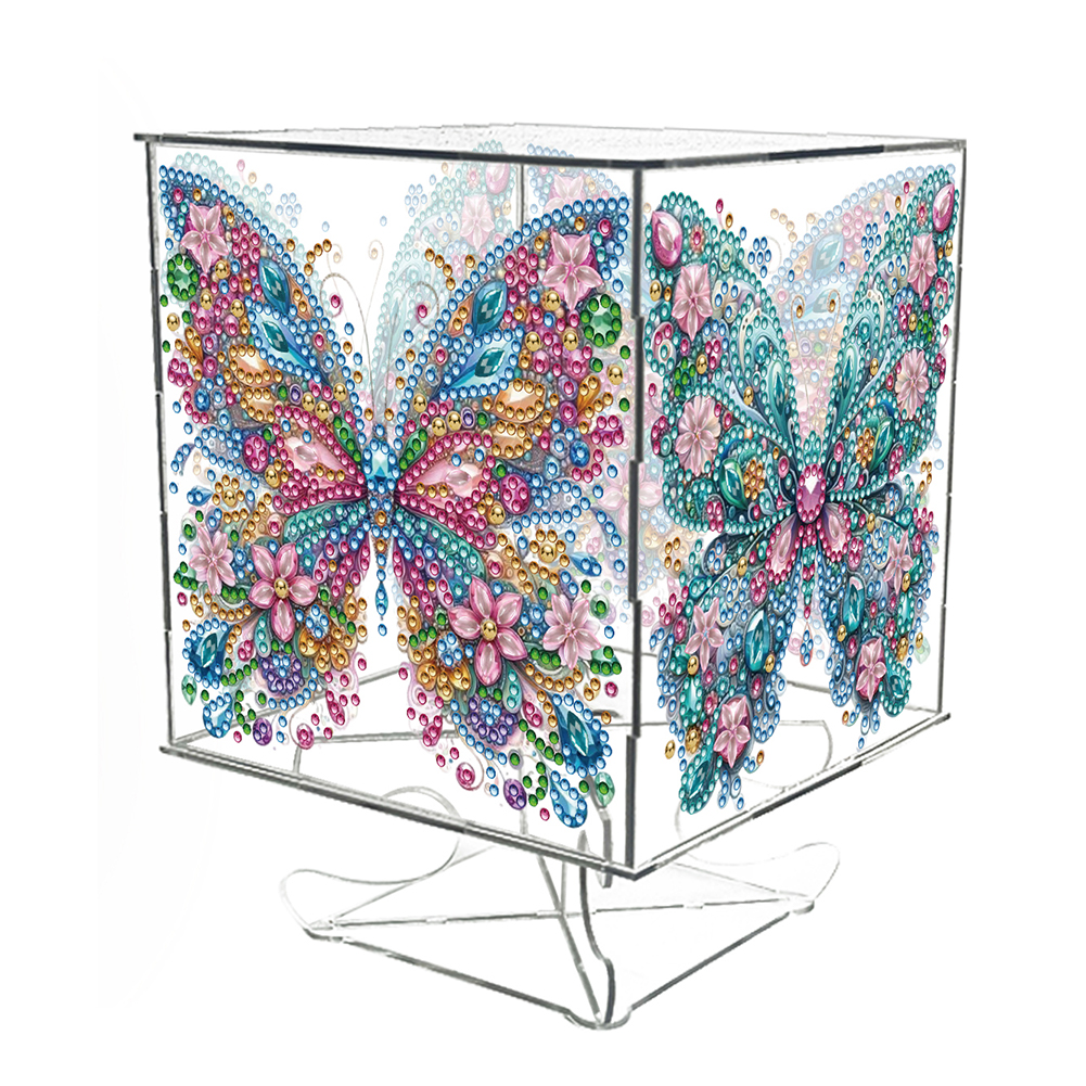 Four Sided Butterfly Diamond Painting Night Light Ornaments for Adults Beginners