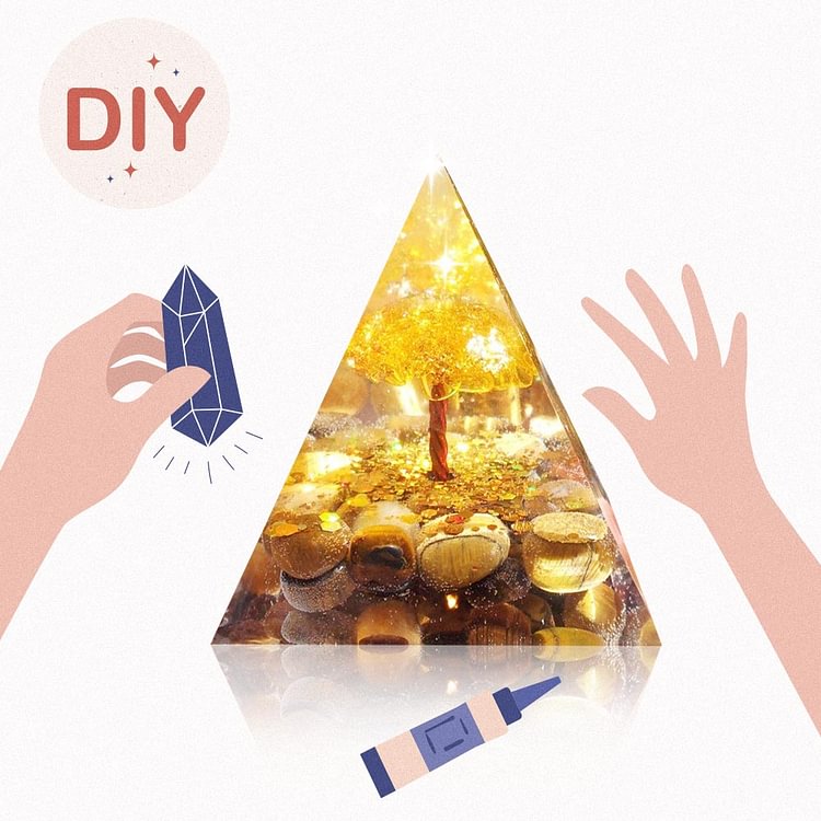 DIY🌟: The Guardian Of Wealth Orgone Pyramid (Material package)