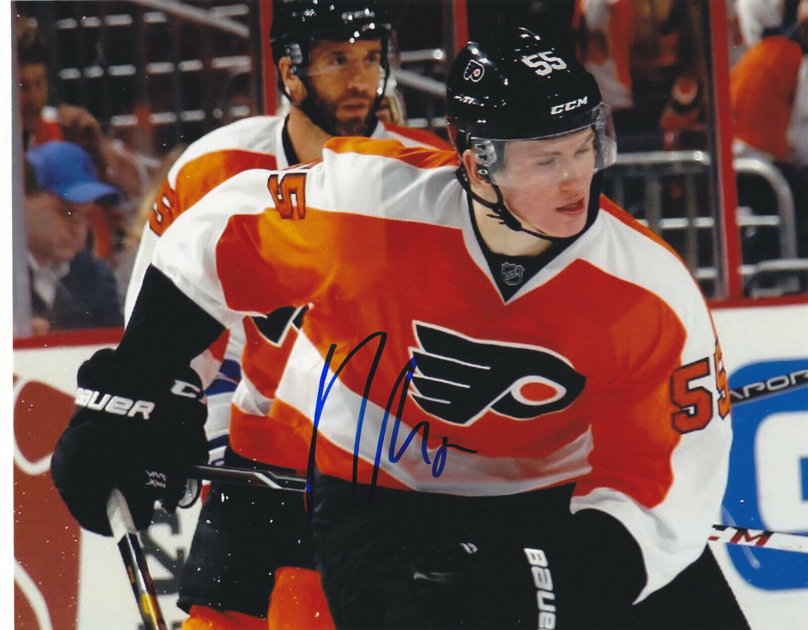 SAMUEL SAM MORIN SIGNED AUTOGRAPHED PHILADELPHIA FLYERS 8X10 Photo Poster painting EXACT PROOF 2