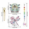 2Pcs Diamond Painting Sun Catcher Crystal Painting Ornaments (Flower Dragonfly)