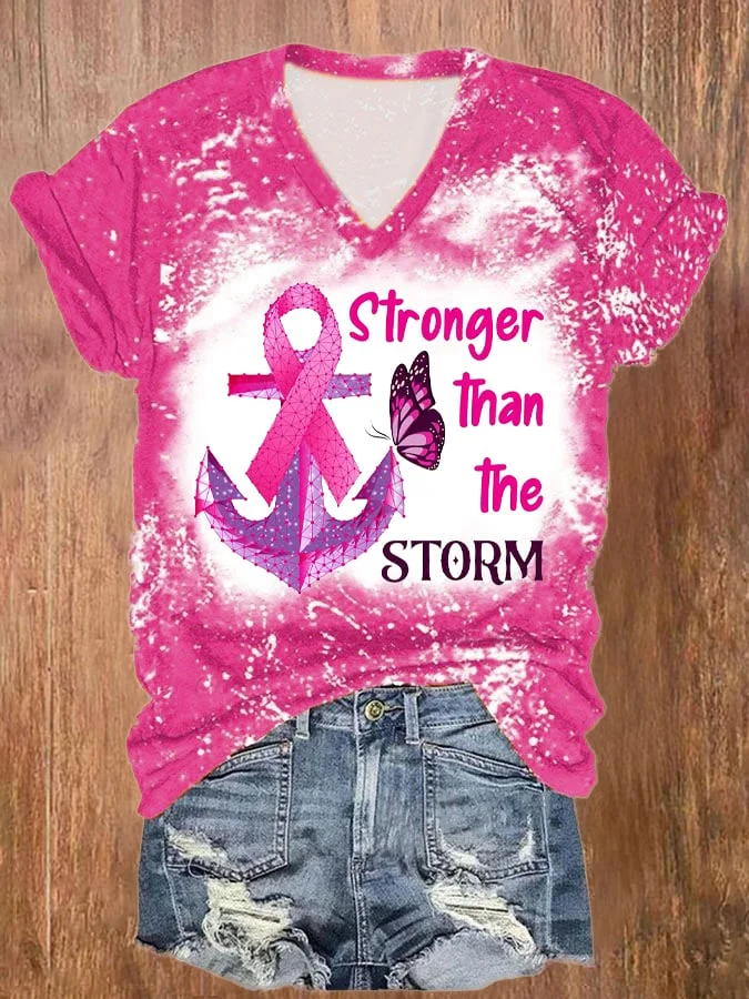 Breast Cancer Women's Printed T-Shirt socialshop