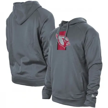 Men's Arizona Cardinals Gray New Era Training Camp Raglan Pullover Hoodie