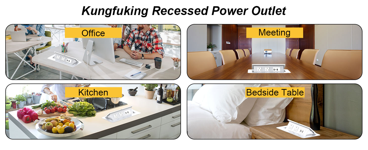 desktop power grommet usb receptacle outlet