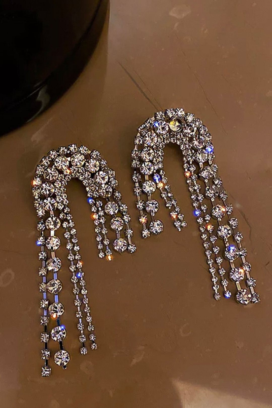 Mia Silver Crystal Drop Earrings