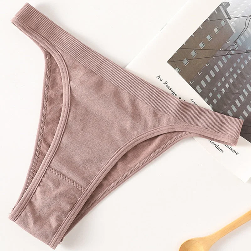 Women Thong Brazilian Panties Sexy G-String Female Underpants Bikini Cotton Gusset Sexy Lingerie Ladies Seamless Underwear