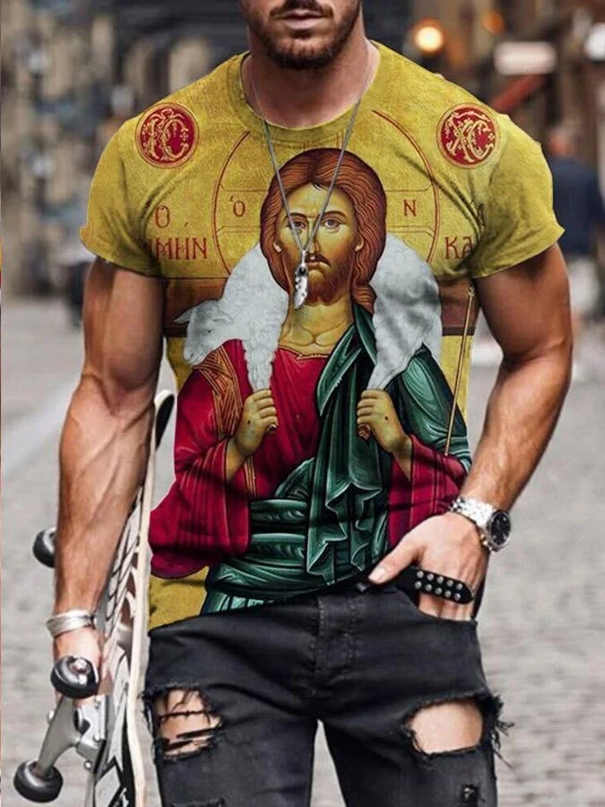 Yellow Statement Abstract Shirts