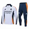 Joyfball 2024/2025 Kids Size Real Madrid Half-Pull Training Suit White Football Shirt 1:1 Thai Quality