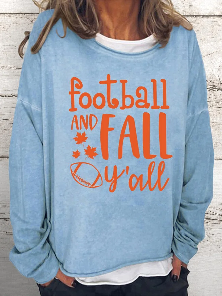 football Women Loose Sweatshirt-Annaletters