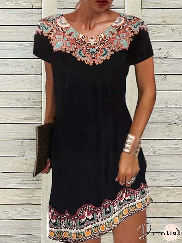 Floral Print Mini Dress for Women