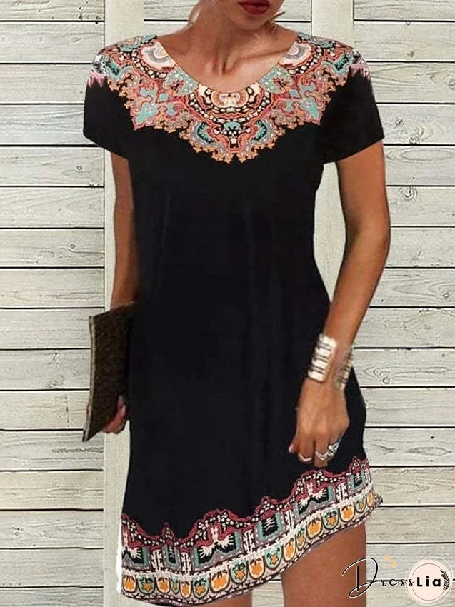 Floral Print Mini Dress for Women