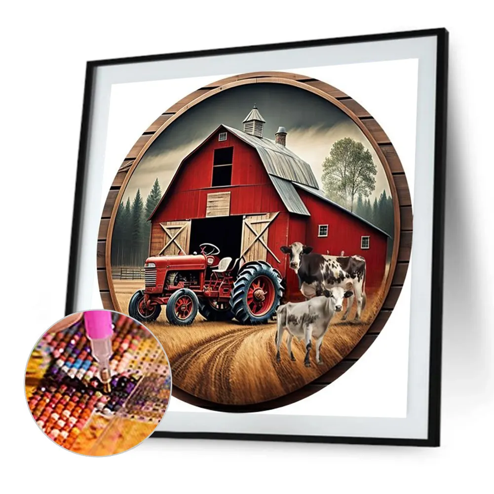 Diamond Painting - Full Square Drill - Farm Cow(Canvas|45*45cm)