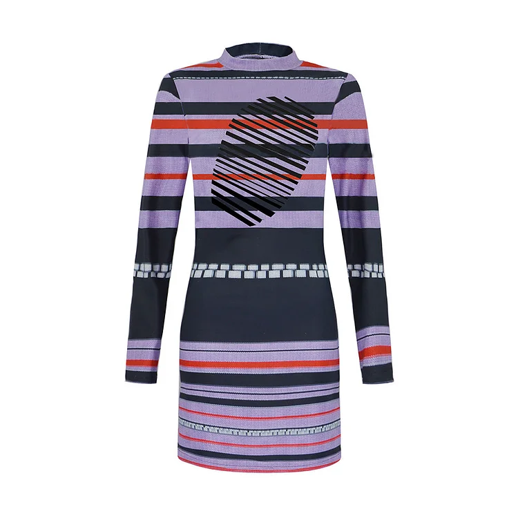 Beetlejuice Beetlejuice (2024) Astrid Striped Purple Dress Outfits Cosplay Costume Halloween Carnival Suit