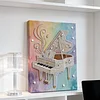 (30x40cm)DIY Pearl Painting Framed Piano Handmade Pearl Material Art Kit Living Room Decor