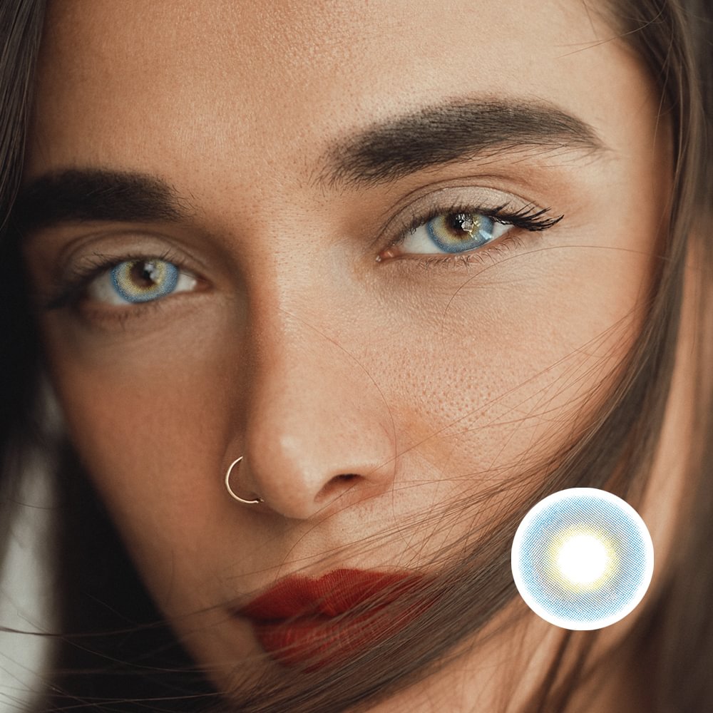 4D high-gloss blue(12 months) contact lenses