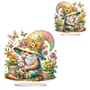 (US Local)Acrylic Special Shape Gardening Gnome Diamond Painting Desktop Ornaments Kit
