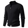 Men's Half Turtleneck Simple Casual Sweater Cardigan Jacket by Inlyline