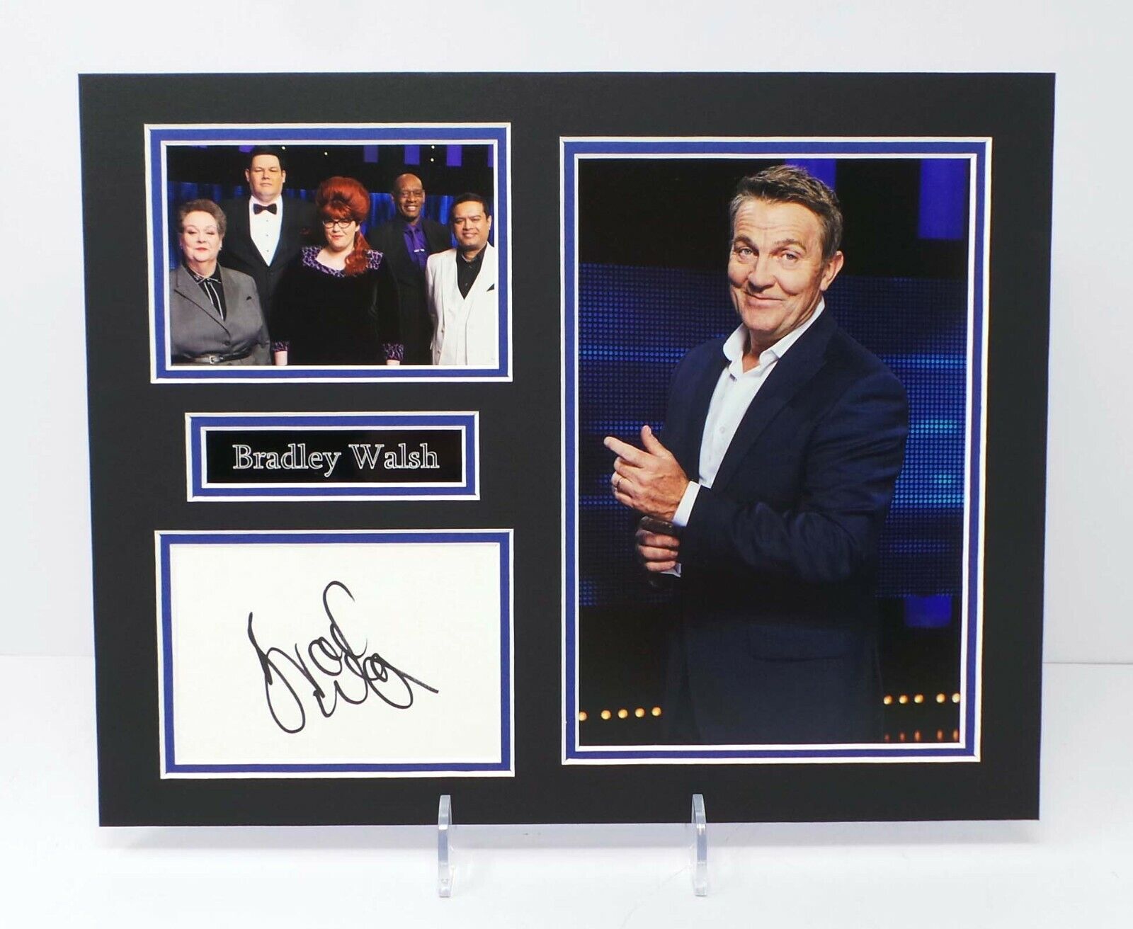 Bradley WALSH Signed & Mounted Photo Poster painting Display 4 AFTAL COA The Chase Tv Quiz Host