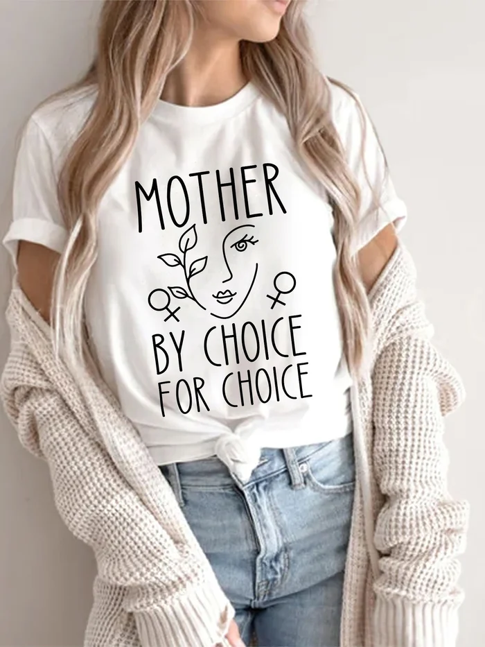 Women's Mother By Choice For Choice Uterus Casual T shirt