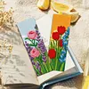 6pcs Flowers-DIY Stamped Cross Stitch Bookmark 47x28cm (Single-Sided)