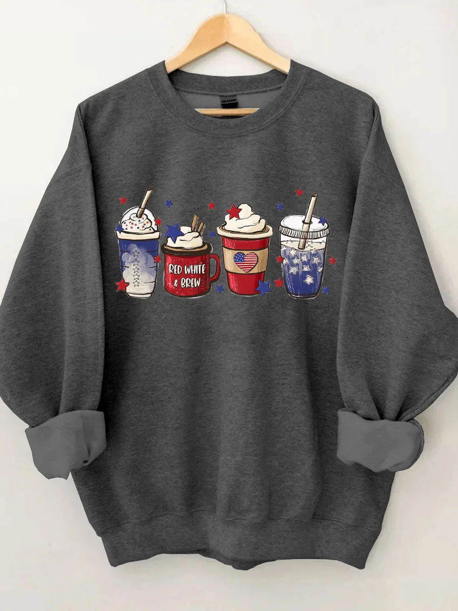 4th of July Coffee Sweatshirt