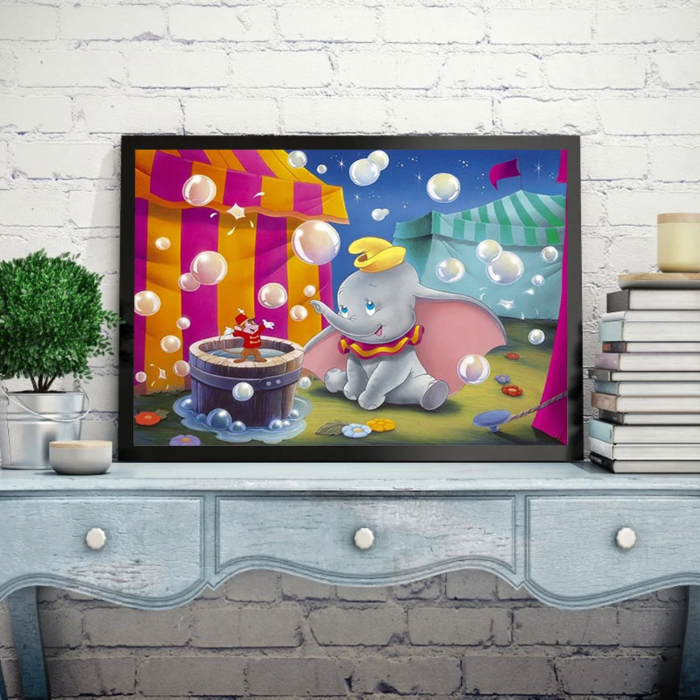 Full Round Diamond Painting 40*30cm - Baby Elephant