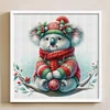 Winter Koala - 18CT Stamped Cross Stitch - 30*30cm - Animal Xmas