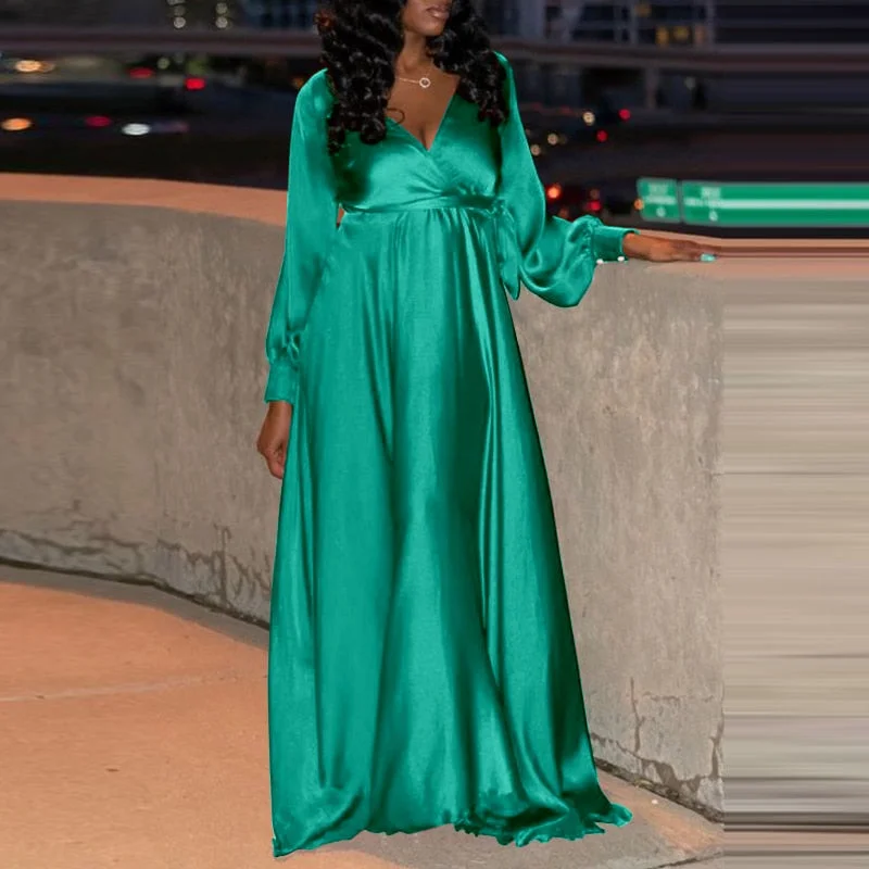 Women Off Shoulder Dress 2022 VONDA Vintage Tunic Long Maxi Dress Summer Beach Sundress Casual Side Slit Vestido Robe Femme